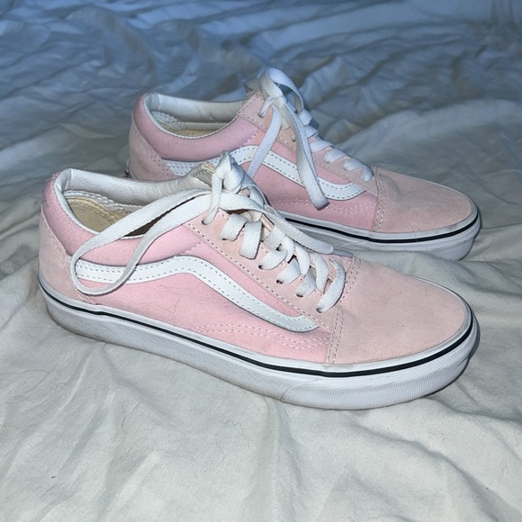 Vans pink old skool shoes with suede toe - size 6 - Picture 3 of 5